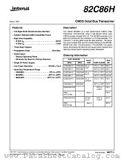 CD82C86H datasheet pdf Intersil