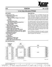 X28C64JMB-20 datasheet pdf Xicor