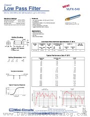VLFX-540 datasheet pdf Mini-Circuits
