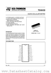 TEA6430 datasheet pdf ST Microelectronics