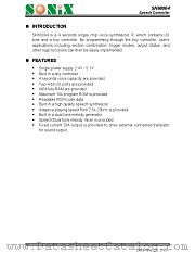 SN68004 datasheet pdf SONiX Technology Company