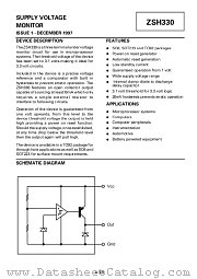 ZSH330N8 datasheet pdf Zetex Semiconductors