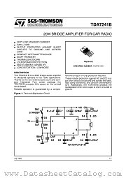TDA7241 datasheet pdf ST Microelectronics
