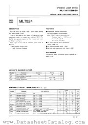 ML7924 datasheet pdf Mitsubishi Electric Corporation