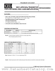 NESG2046M33-A datasheet pdf NEC
