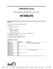HM6207H datasheet pdf Hitachi Semiconductor