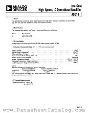 AD518 datasheet pdf Analog Devices