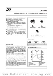 LM2904P datasheet pdf ST Microelectronics