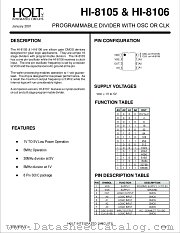 HI-8105PSI datasheet pdf Holt Integrated Circuits
