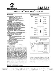 24AA65-SM datasheet pdf Microchip