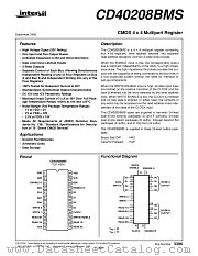 CD40208BMS datasheet pdf Intersil