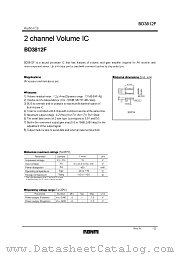 BD3812F datasheet pdf ROHM