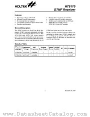 HT9170 datasheet pdf Holtek Semiconductor