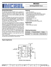 MIC5022BWM datasheet pdf Micrel Semiconductor