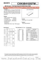 CXK5B41020TM datasheet pdf SONY