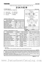 2SK1028 datasheet pdf TOSHIBA
