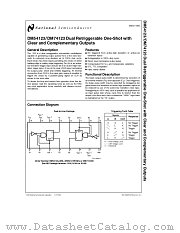 DM54123J-MIL datasheet pdf National Semiconductor