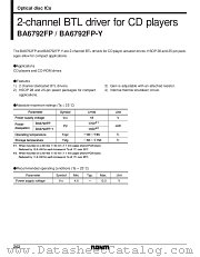 BA6792 datasheet pdf ROHM
