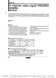 BA7274 datasheet pdf ROHM