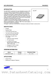 S5A1903X01-E0R0 datasheet pdf Samsung Electronic