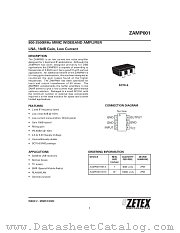ZAMP001H6TA datasheet pdf Zetex Semiconductors
