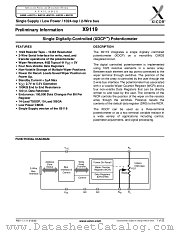 X9119TB15I-2.7 datasheet pdf Xicor