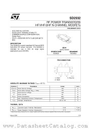 TSD2932 datasheet pdf ST Microelectronics