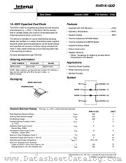 RHR1K160D datasheet pdf Intersil