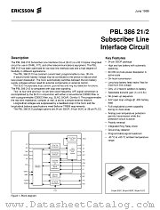 PBL386212SHT datasheet pdf Ericsson Microelectronics