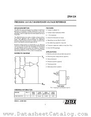 ZRA124F01TA datasheet pdf Zetex Semiconductors
