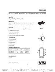 ZX5T849GTC datasheet pdf Zetex Semiconductors