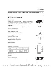 ZX5T851GTC datasheet pdf Zetex Semiconductors