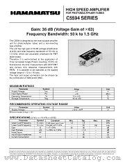 C5594 datasheet pdf Hamamatsu Corporation