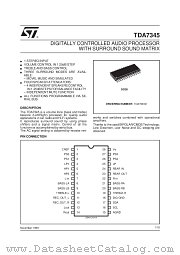 TDA7345 datasheet pdf ST Microelectronics