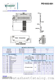 PE1602-001 datasheet pdf Powertip Technology