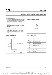M41T80M datasheet pdf ST Microelectronics