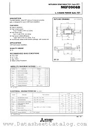 MGF0906 datasheet pdf Mitsubishi Electric Corporation