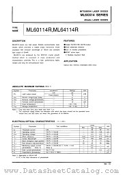 ML6XX14 datasheet pdf Mitsubishi Electric Corporation