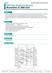 MM1203ND datasheet pdf Mitsumi Electric