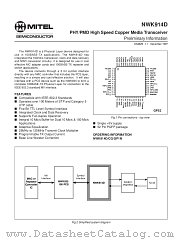 NWK914GP1N datasheet pdf Mitel Semiconductor