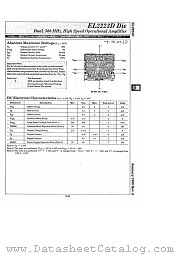 EL2223D datasheet pdf Elantec Semiconductor