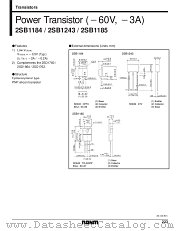 2SB1185 datasheet pdf ROHM