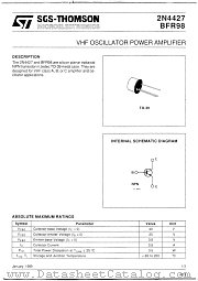 BFR98 datasheet pdf ST Microelectronics