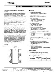 HIP6016 datasheet pdf Intersil