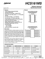 HCS161KMSR datasheet pdf Intersil