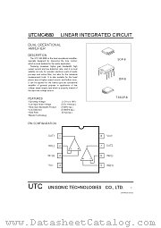 UTCMC4580 datasheet pdf Unisonic Technologies