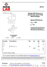 BFT79 datasheet pdf SemeLAB