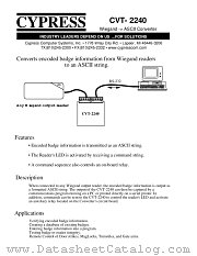 CVT-2240 datasheet pdf Cypress