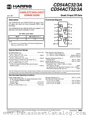 CD54AC32 datasheet pdf Intersil
