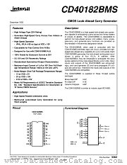 CD40182BMS datasheet pdf Intersil